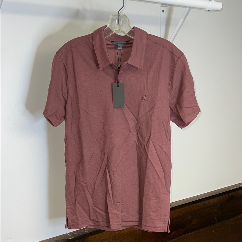 NWT John Varvatos Men's Polo Shirt‎ in Mauvewood- S
